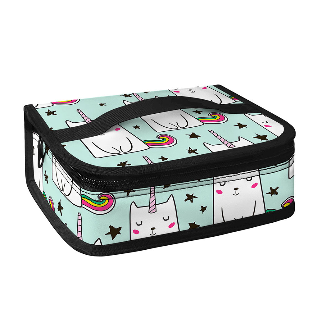 Cute Unicorn Cat Pattern Print Small Lunch Bag