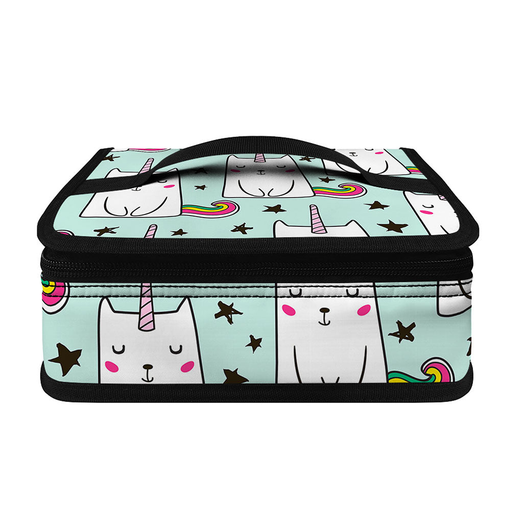 Cute Unicorn Cat Pattern Print Small Lunch Bag