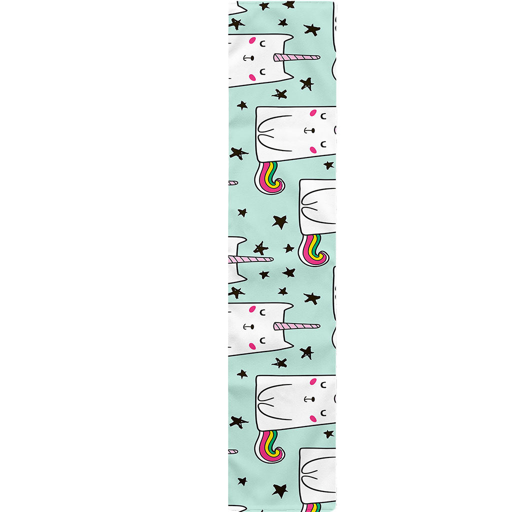 Cute Unicorn Cat Pattern Print Table Runner