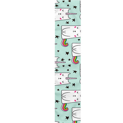 Cute Unicorn Cat Pattern Print Table Runner