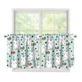 Cute Unicorn Cat Pattern Print Tier Curtains