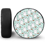 Cute Unicorn Cat Pattern Print Tire Cover