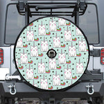 Cute Unicorn Cat Pattern Print Tire Cover With Camera Hole
