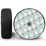 Cute Unicorn Cat Pattern Print Tire Cover With Camera Hole