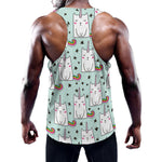 Cute Unicorn Cat Pattern Print Training Tank Top
