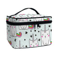 Cute Unicorn Cat Pattern Print Travel Makeup Bag