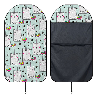Cute Unicorn Cat Pattern Print Waterproof Car Seat Cover