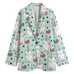 Cute Unicorn Cat Pattern Print Women's Blazer