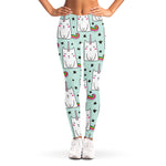 Cute Unicorn Cat Pattern Print Women's Leggings