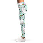Cute Unicorn Cat Pattern Print Women's Leggings