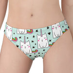 Cute Unicorn Cat Pattern Print Women's Panties