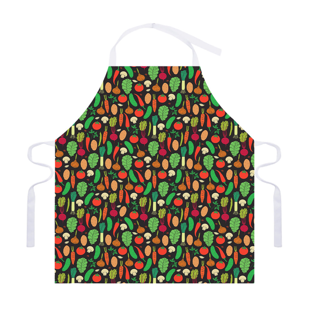 Cute Vegan Pattern Print Adjustable Apron