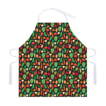 Cute Vegan Pattern Print Adjustable Apron