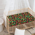 Cute Vegan Pattern Print Baby Crib Sheet