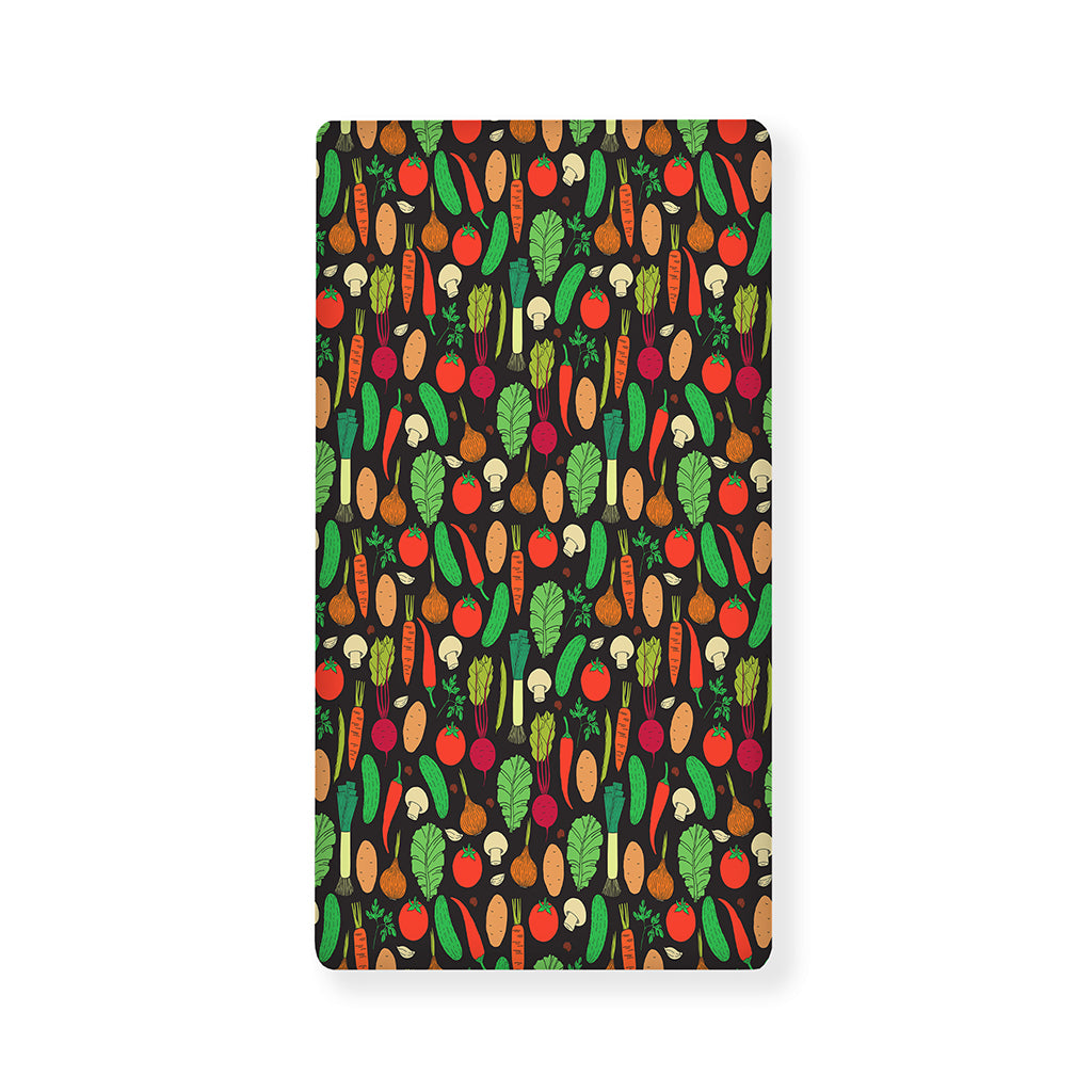 Cute Vegan Pattern Print Baby Crib Sheet