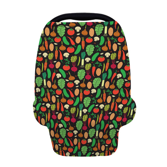 Cute Vegan Pattern Print Baby Seat Cover