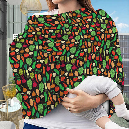 Cute Vegan Pattern Print Baby Seat Cover