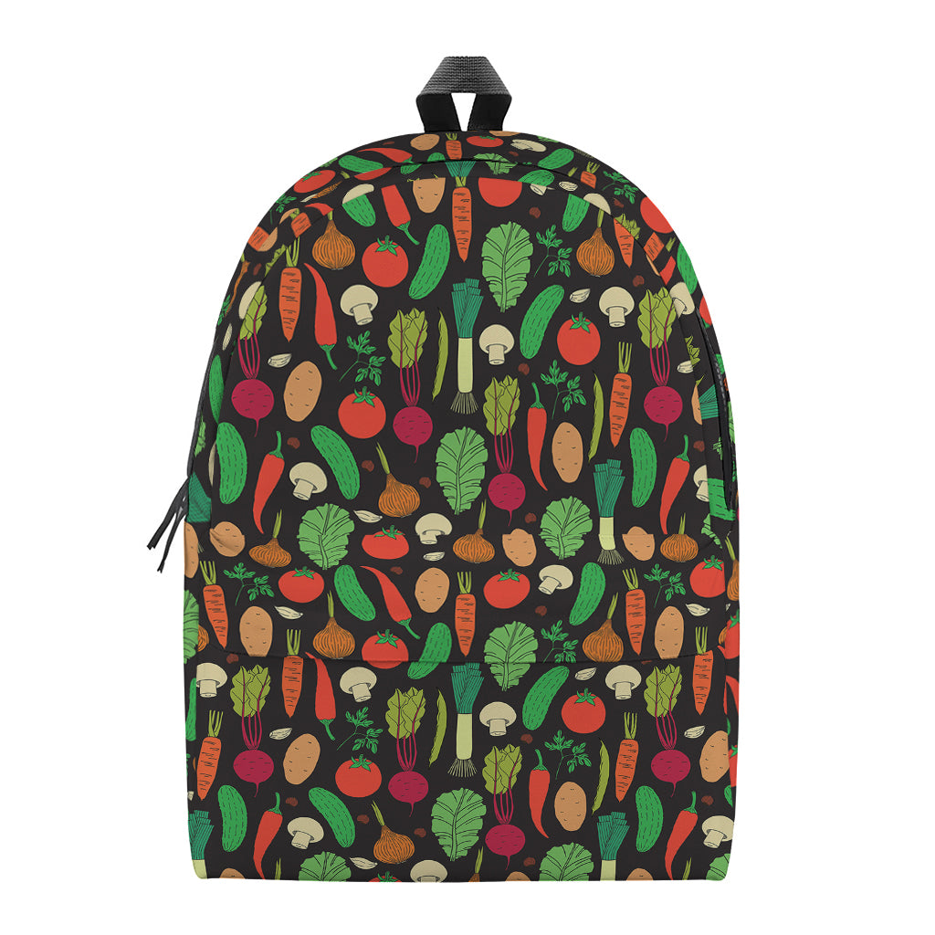 Cute Vegan Pattern Print Backpack