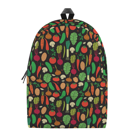 Cute Vegan Pattern Print Backpack