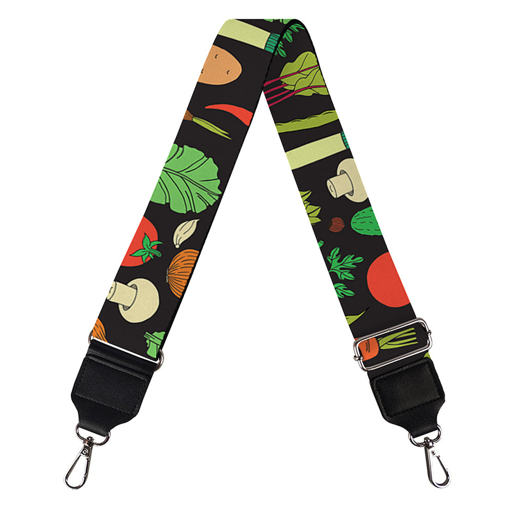 Cute Vegan Pattern Print Bag Strap