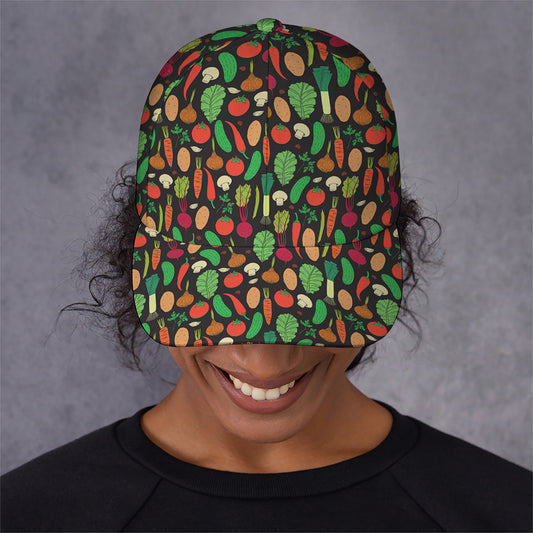 Cute Vegan Pattern Print Baseball Cap
