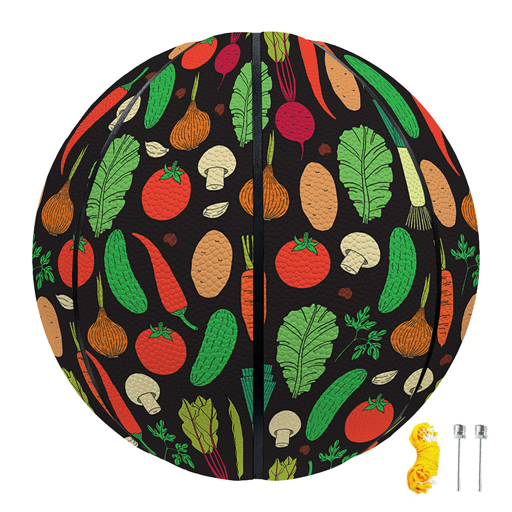 Cute Vegan Pattern Print Basketball