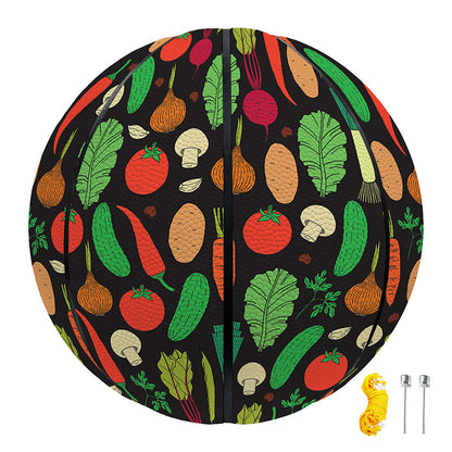 Cute Vegan Pattern Print Basketball