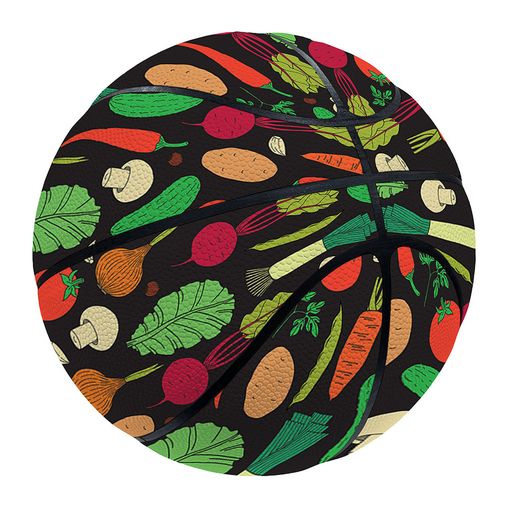 Cute Vegan Pattern Print Basketball
