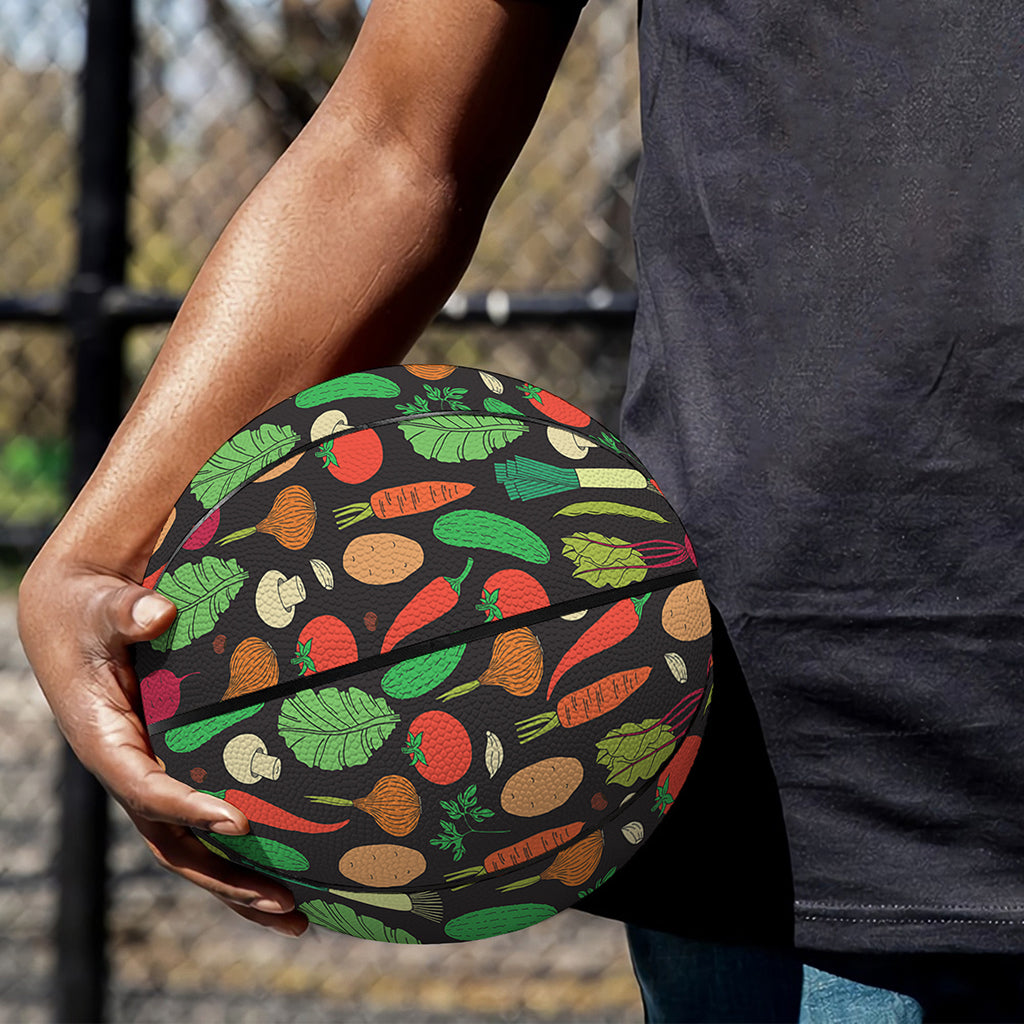Cute Vegan Pattern Print Basketball
