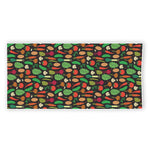Cute Vegan Pattern Print Beach Towel
