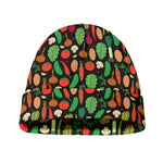 Cute Vegan Pattern Print Beanie