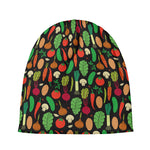 Cute Vegan Pattern Print Beanie