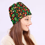 Cute Vegan Pattern Print Beanie