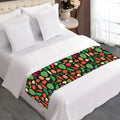 Cute Vegan Pattern Print Bed Runner