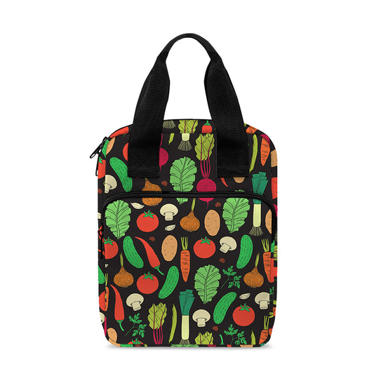 Cute Vegan Pattern Print Bible Tote Bag
