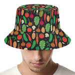 Cute Vegan Pattern Print Bucket Hat