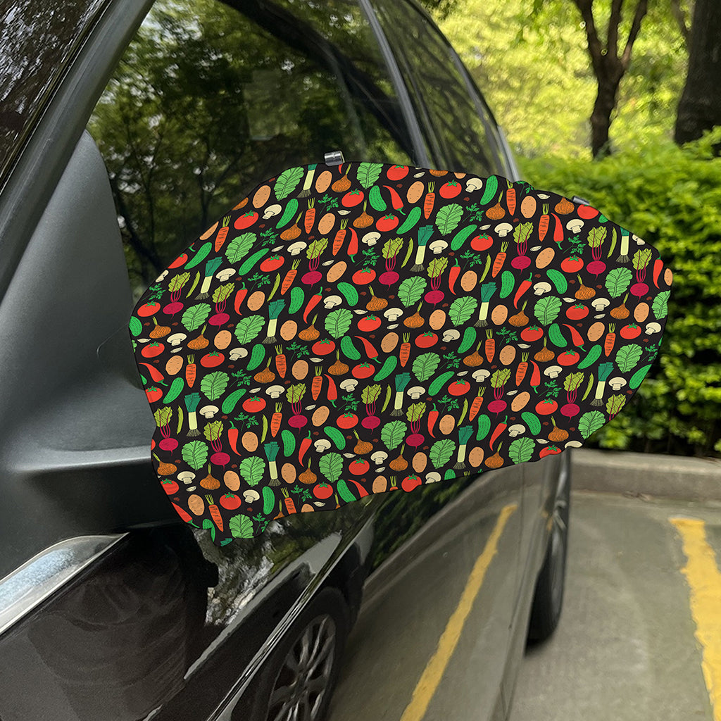 Cute Vegan Pattern Print Car Side Mirror Covers