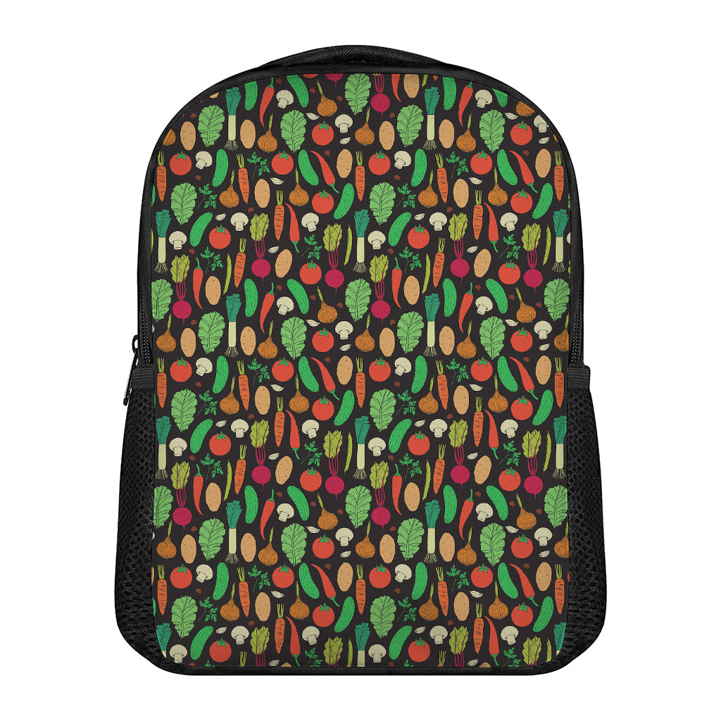 Cute Vegan Pattern Print Casual Backpack