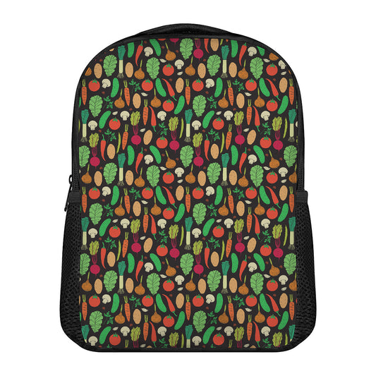 Cute Vegan Pattern Print Casual Backpack