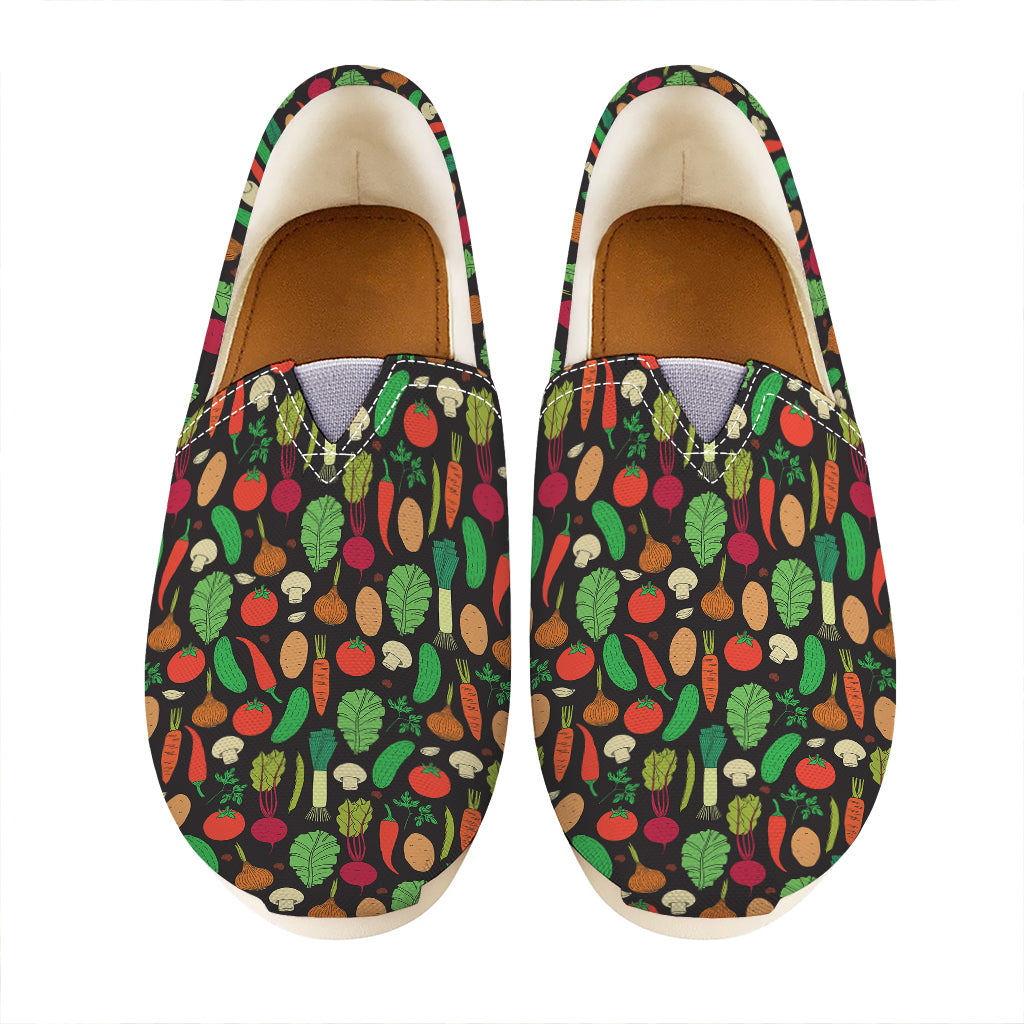 Cute Vegan Pattern Print Casual Shoes