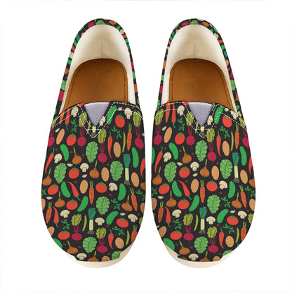 Cute Vegan Pattern Print Casual Shoes