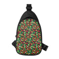 Cute Vegan Pattern Print Sling Bag
