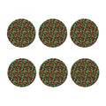 Cute Vegan Pattern Print Coaster Set