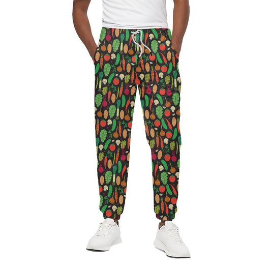Cute Vegan Pattern Print Cotton Pants