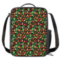Cute Vegan Pattern Print Crossbody Lunch Bag