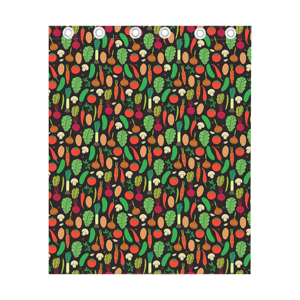 Cute Vegan Pattern Print Curtain