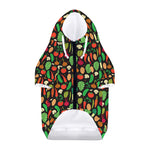 Cute Vegan Pattern Print Dog Zip Up Hoodie