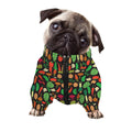 Cute Vegan Pattern Print Dog Zip Up Jacket