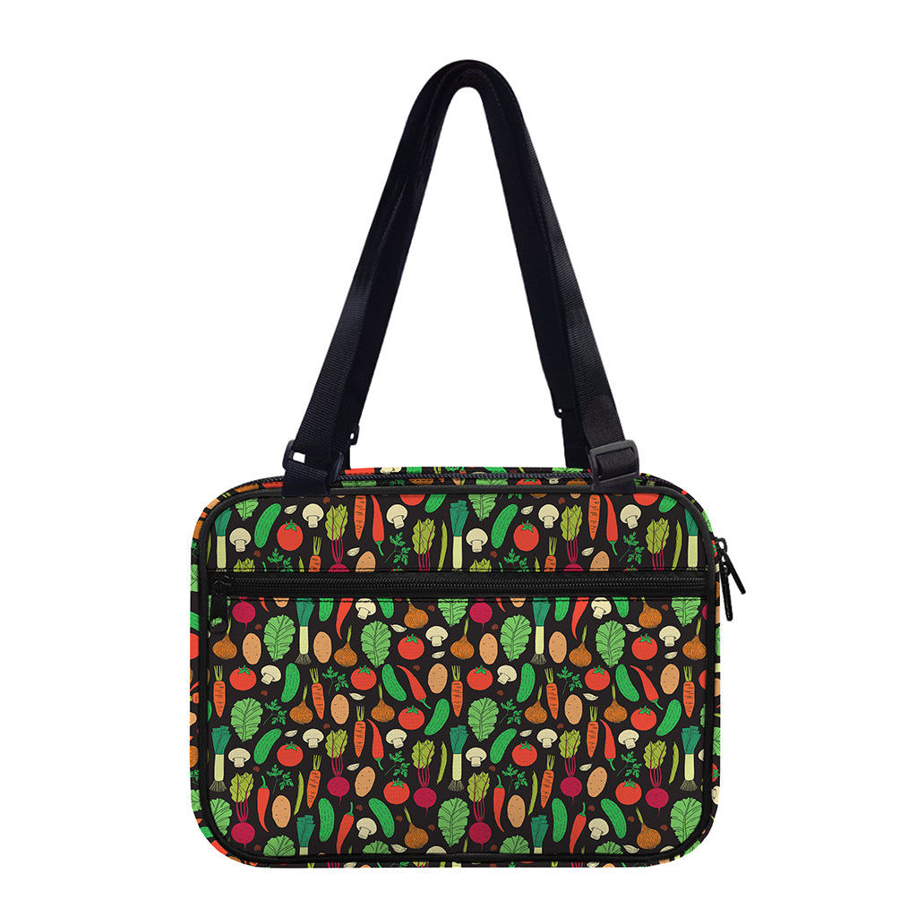 Cute Vegan Pattern Print Double Strap Bible Bag