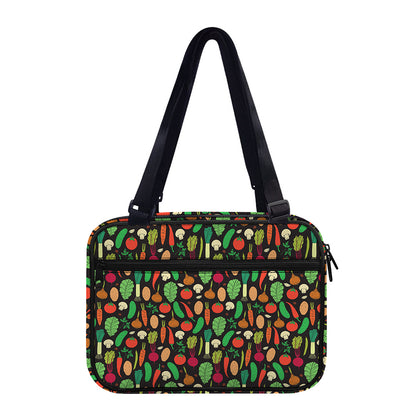 Cute Vegan Pattern Print Double Strap Bible Bag